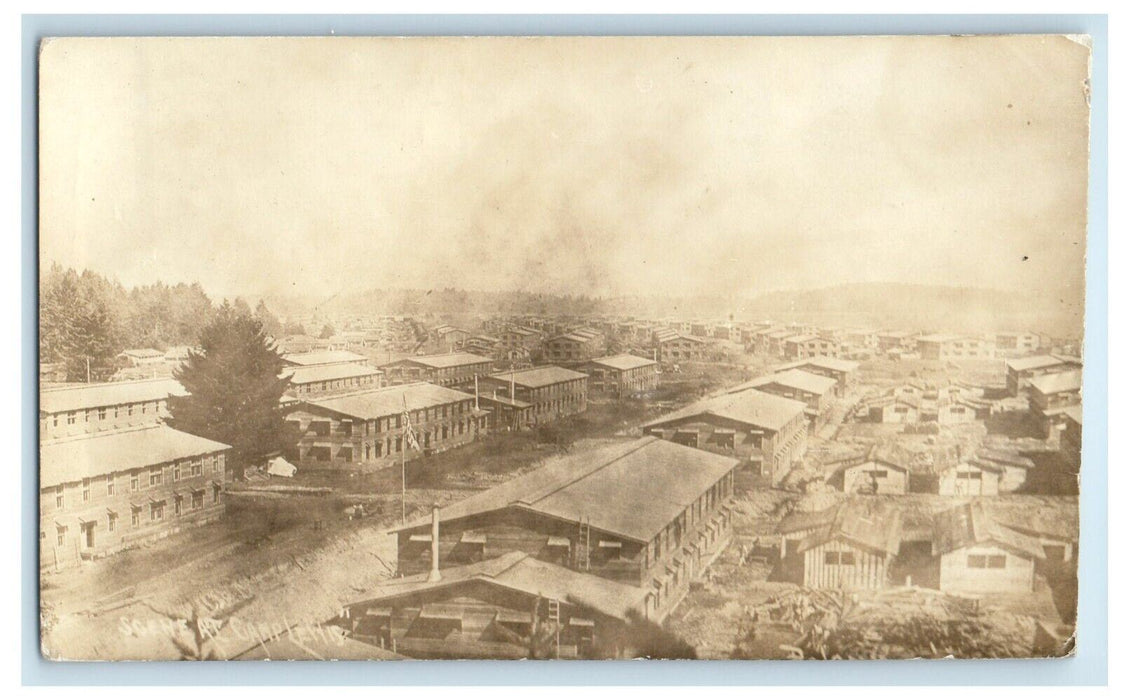1917 Scene At Camp Lewis Washington WA RPPC Photo Posted Antique Postcard