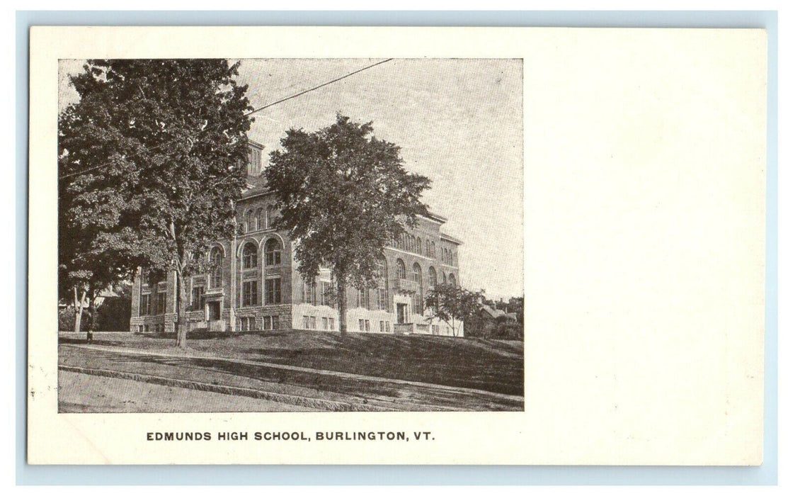 1905 Edmunds High School, Burlington, Vermont VT Antique Postcard