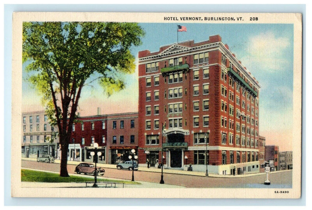 1930 Hotel Vermont, Burlington Vermont VT Vintage Unposted Postcard