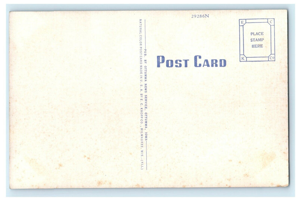 1935 Classic Cars Parked at Main Street, Ottumwa, Iowa IA Vintage Postcard