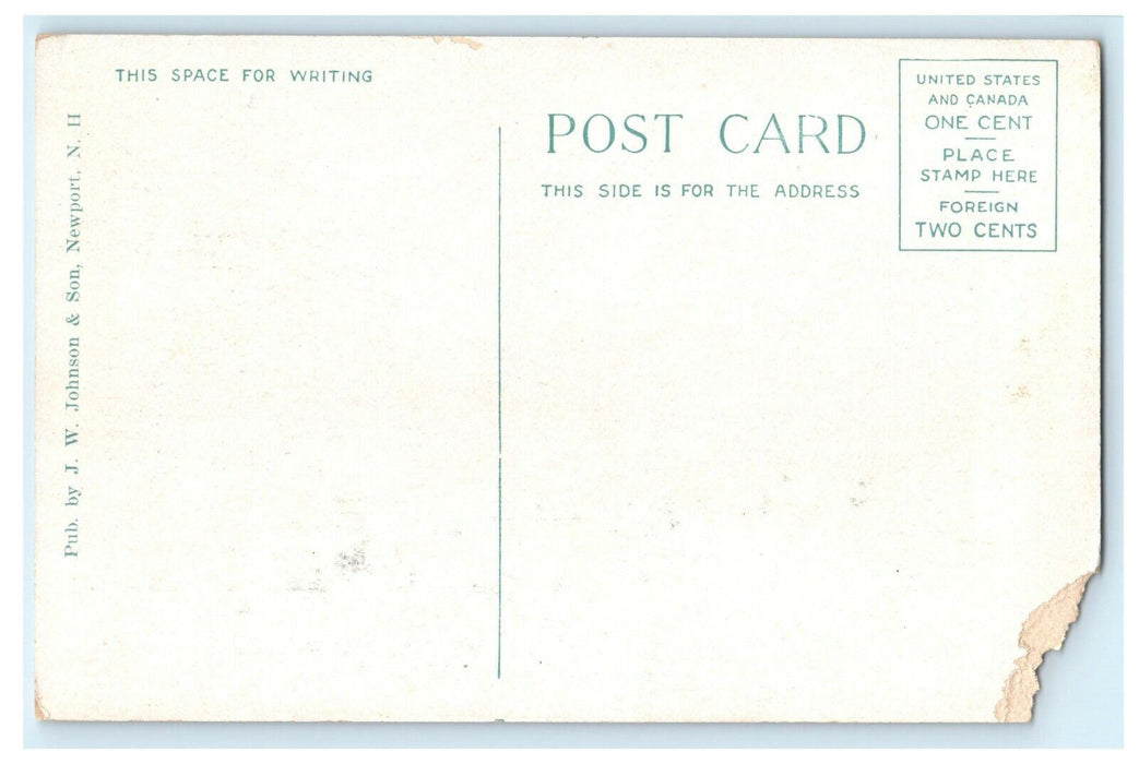 c1910 Main Street Looking South Newport New Hampshire NH Antique Postcard