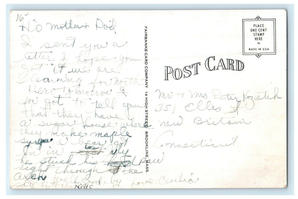 1920 N.E.M.P.A. Creamery, Concord, Vermont VT Antique Posted Postcard