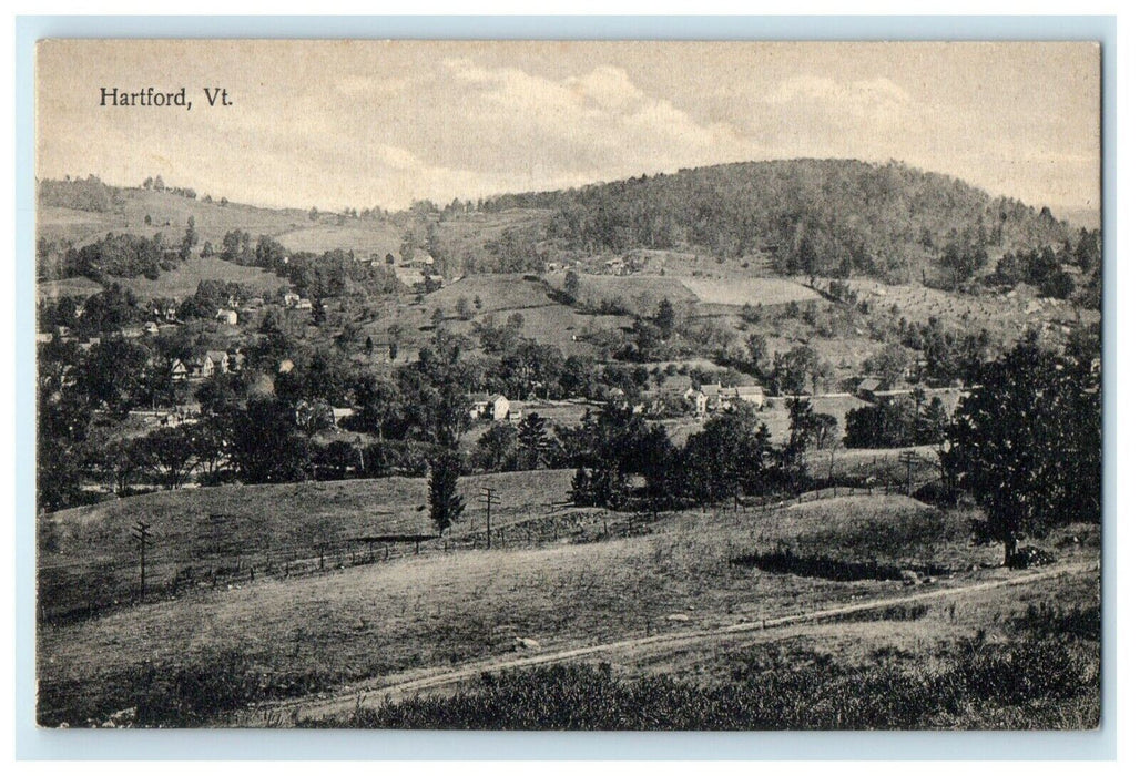 c1910 Birds Eye View Of Hartford Vermont VT Unposted Antique Postcard