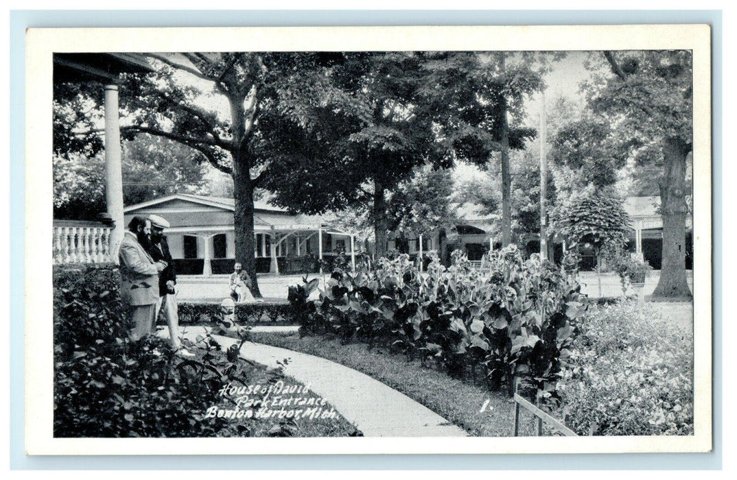 1948 Entrance of House of David Band Benton Harbor, Michigan MI Postcard