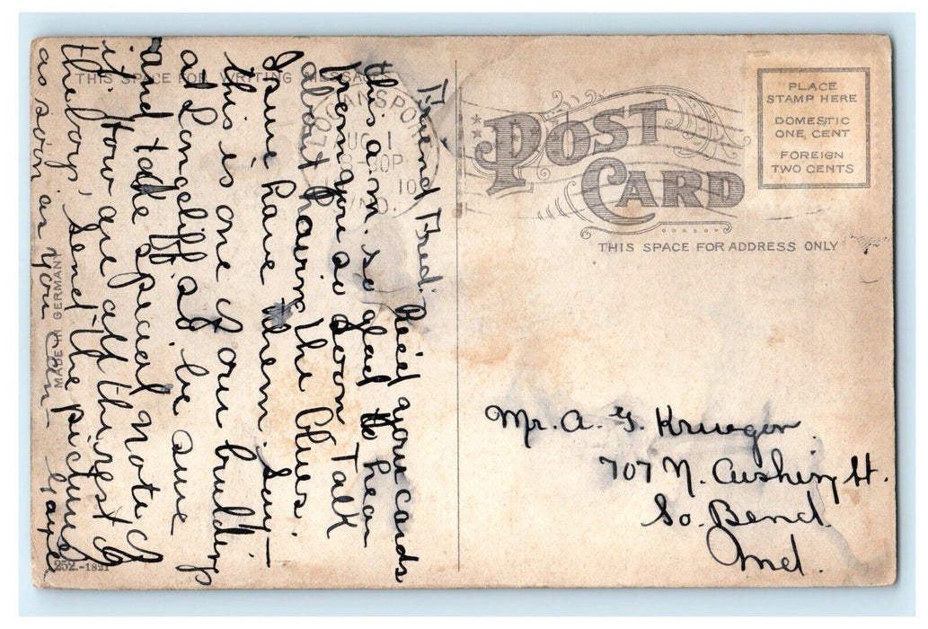 1910 A Ward at Long Cliff, Logansport, Indiana IN Antique Postard