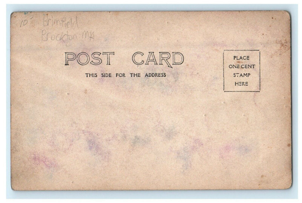 c1905 School Library Brimfield Brockton Massachusetts MA RPPC Photo Postcard