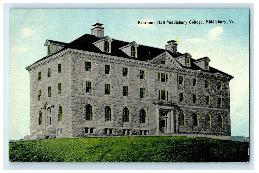 c1910 View Of Pearsons Hall Middlebury College Vermont VT Antique Postcard