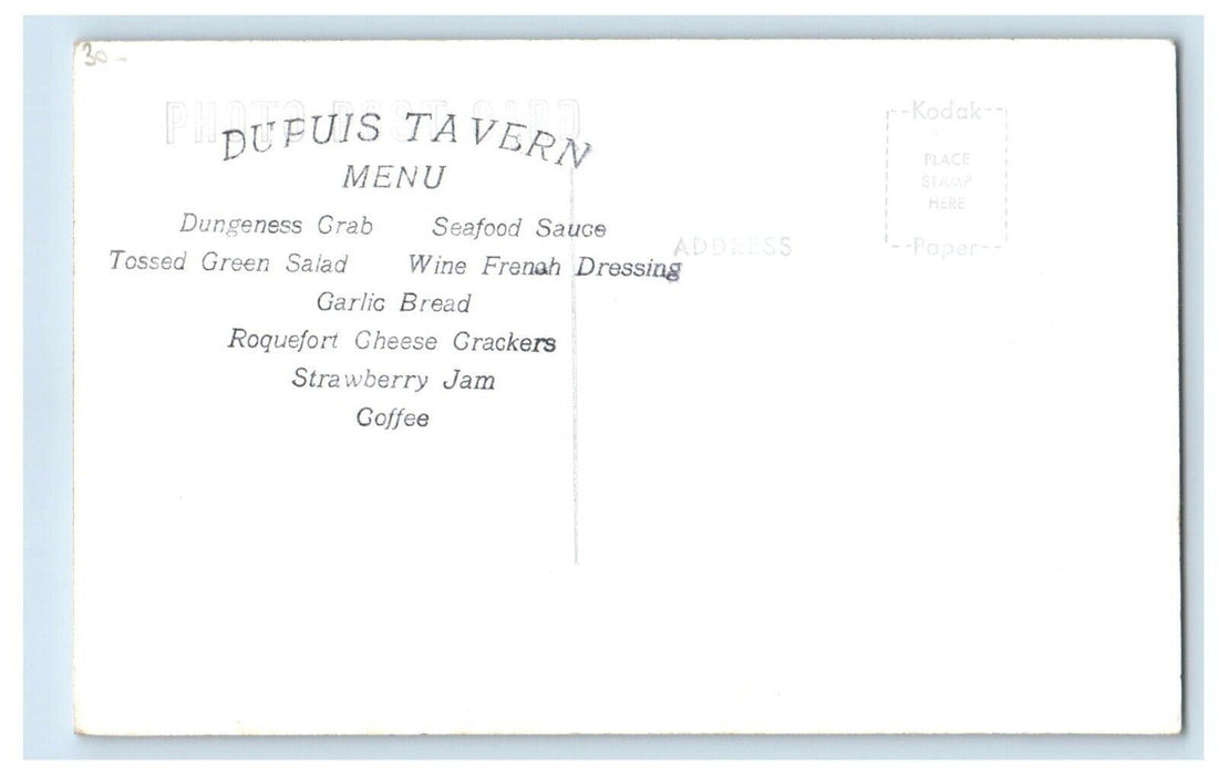 c1950's Interior Dupuis Tavern Port Angeles Washington WA RPPC Photo Postcard