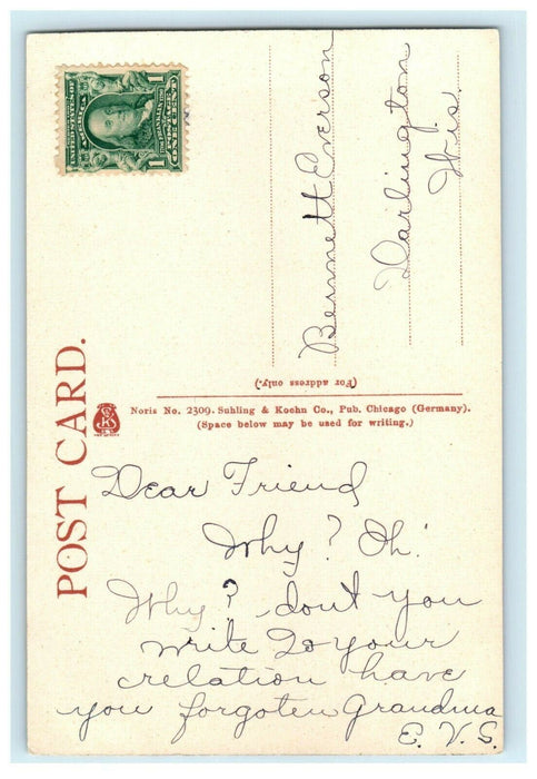 1910 Carguill Memorial Church, Janesville Wisconsin WI Antique Postcard