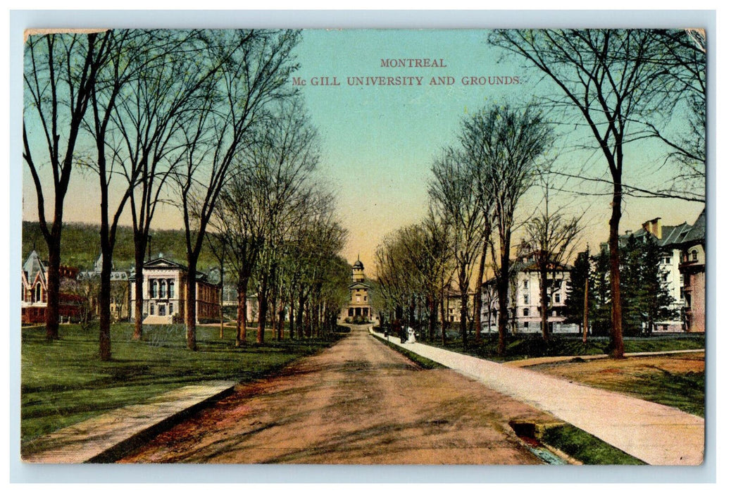 c1910 McHill University and Grounds Montreal Canada CA Posted Antique Postcard