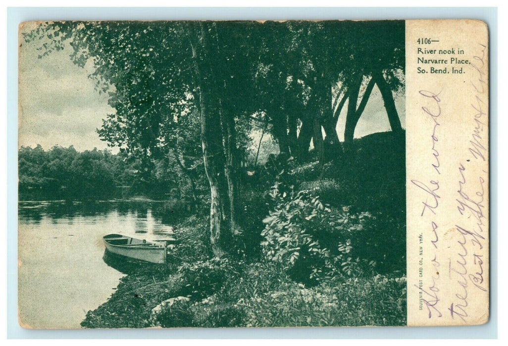 1905 River Nook in Narvarre Place, South Bend Indiana IN Postcard