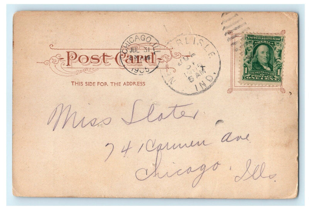1905 River Nook in Narvarre Place, South Bend Indiana IN Postcard
