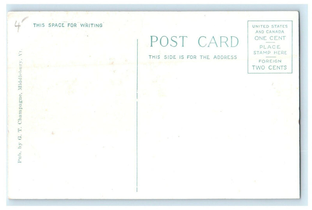 c1910 The Baptist Church Middlebury Vermont VT Unposted Antique Postcard