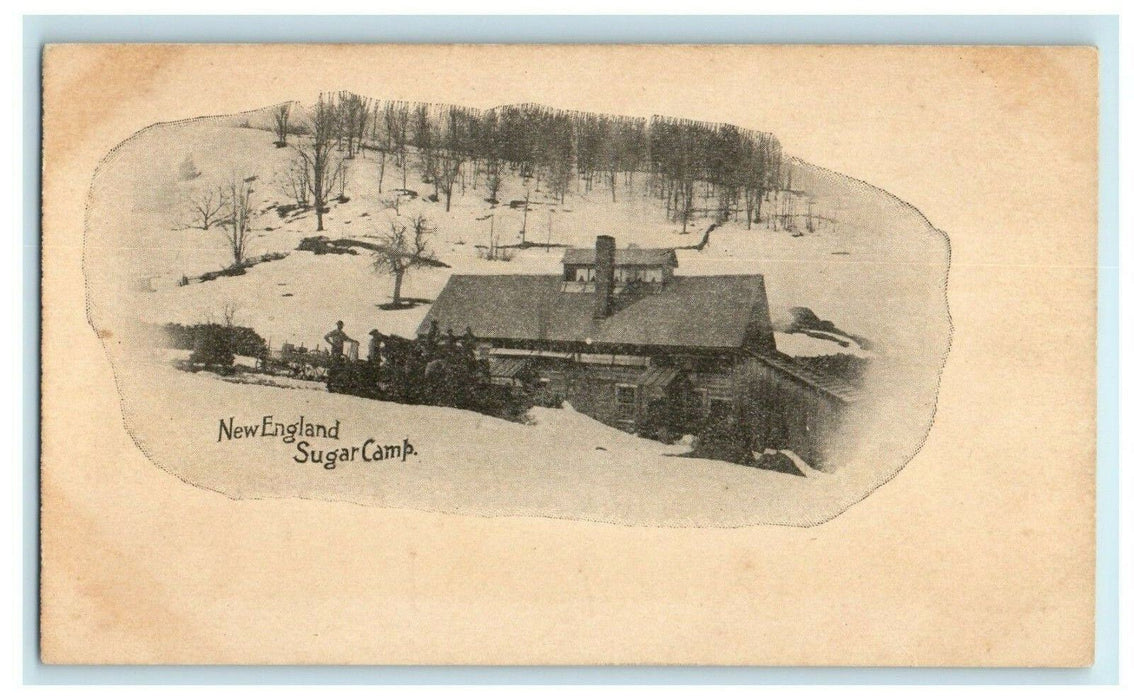 1901 New England Sugar Camp, Vermont VT Antique Unposted Postcard