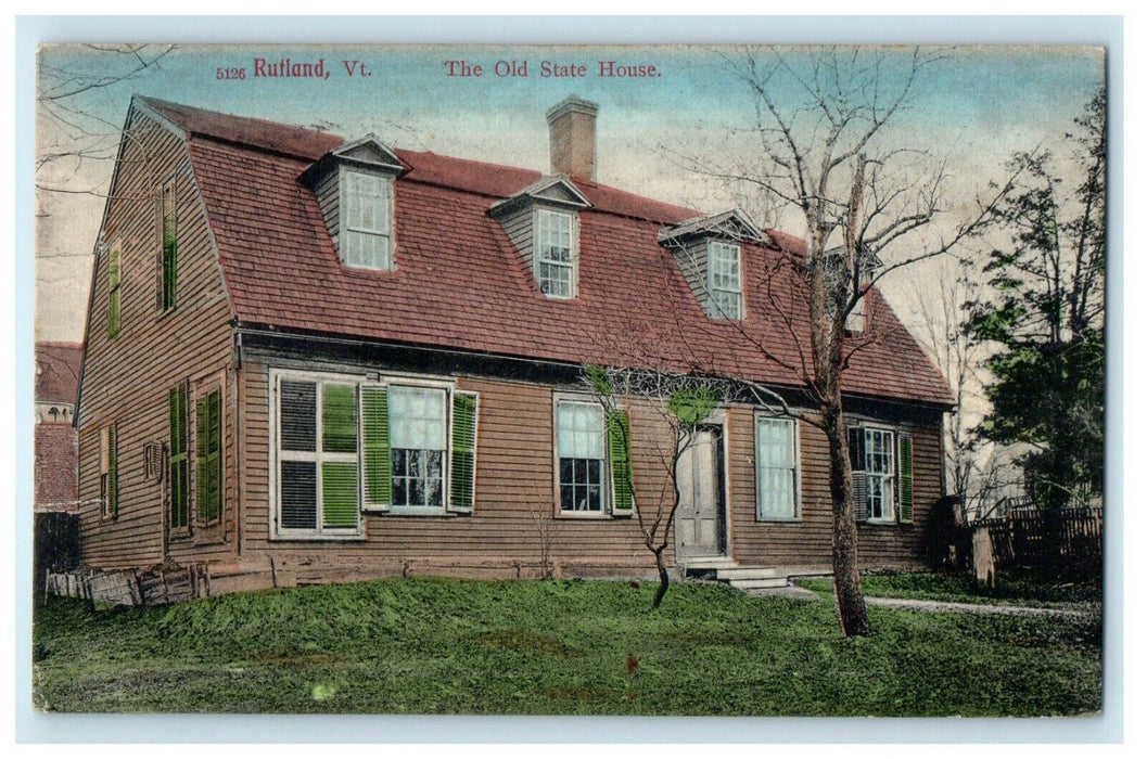 1906 The Old State House, Rutland Vermont VT Antique Posted Postcard