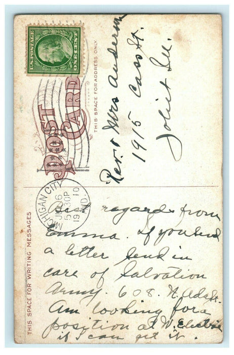 1910 Yankee Slide, Adjoining Washington Park, Michigan City, Indiana IN Postcard