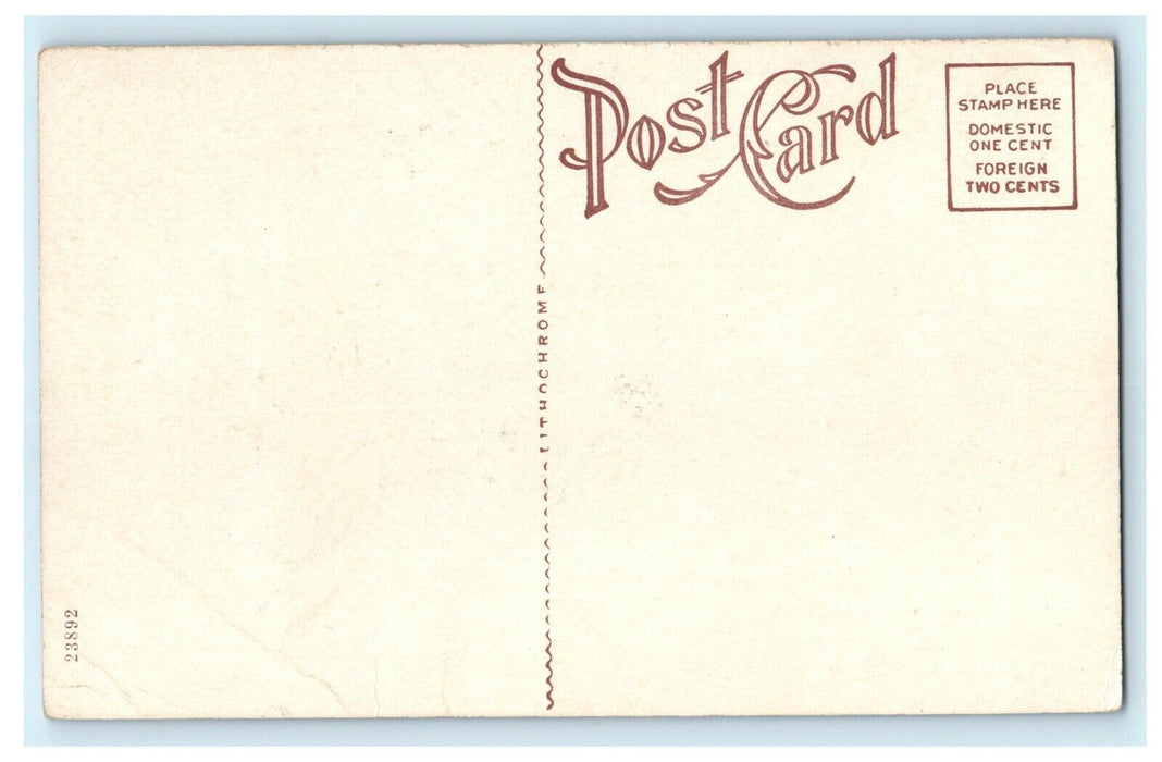 1910 Congregational Church, Hudson Michigan Unposted Antique Postcard