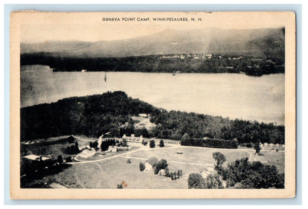 1954 Geneva Point Camp View Winnipesaukee New Hampshire NH Vintage Postcard