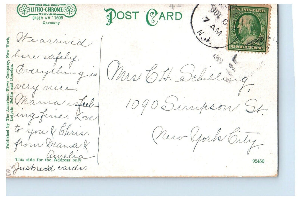 1909 Roselle Railroad Station Of  C. R. R. Of N. J. Roselle New Jersey Postcard