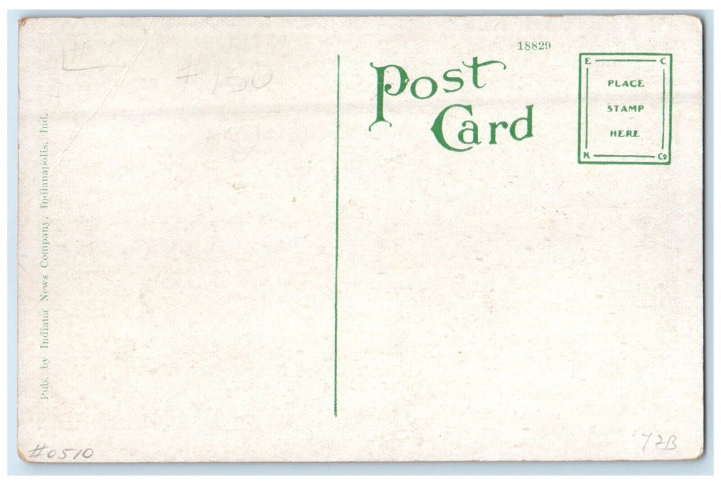 Real State Row Market Street East From Pennsylvania St. Indianapolis IN Postcard
