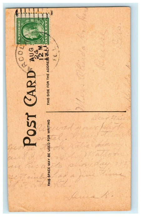1911 Mattoon High School, Mattoon Illinois IL Antique Postcard