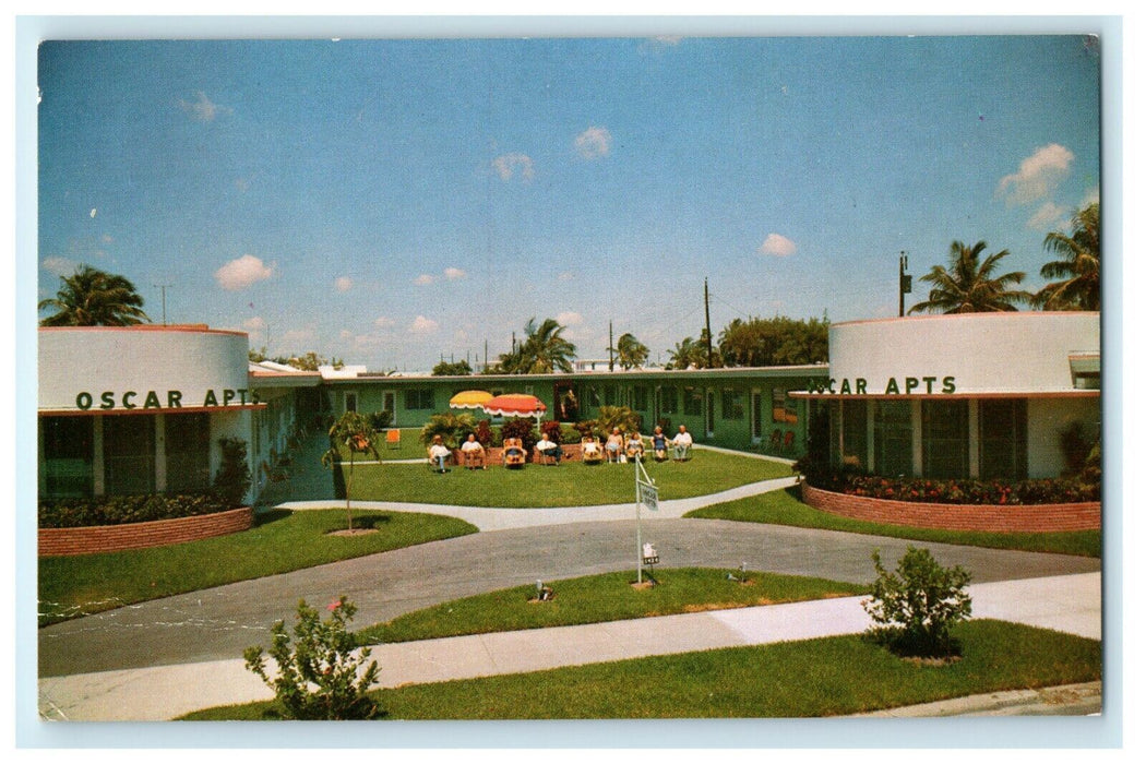 1940 Oscar Apartments, 17th & Mayo St. Hollywood, Florida FL Postcard