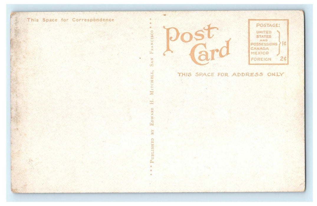 1910 Cable Car on Mt. Lowe Incline, California CA Antique Postcard