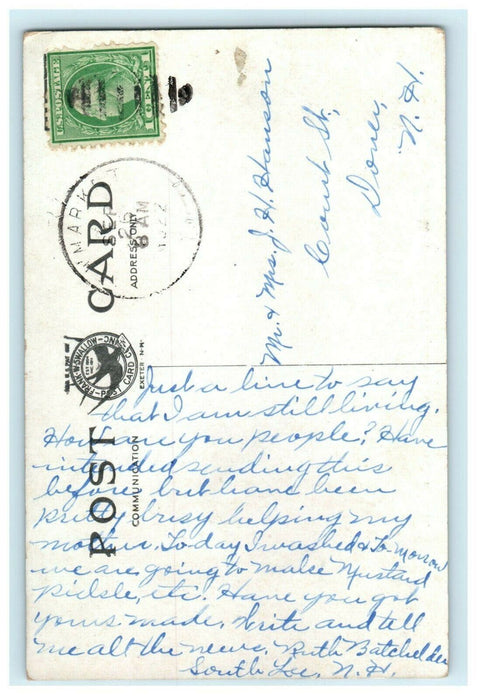 1922 Pawtuckaway Pond, Nottingham New Hampshire NH Postcard