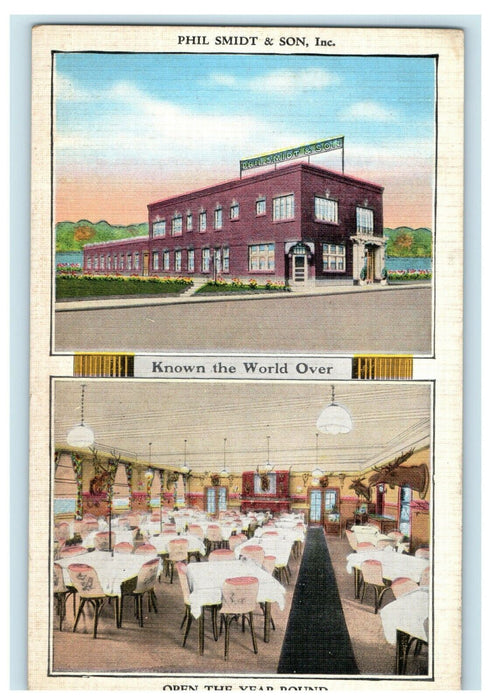 c1935 Phil Smidt & Son Inc. Restaurant Roby Indiana IN Vintage Postcard