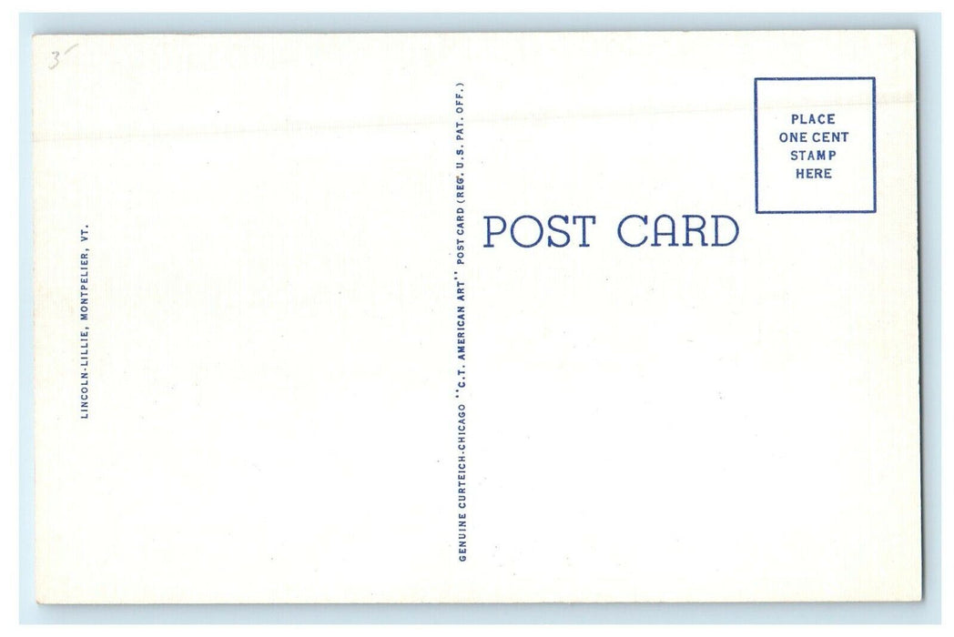 1931 Post Office, Varre, Vermont VT Vintage Unposted Postcard