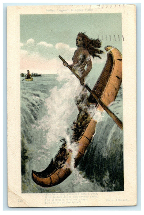 1909 R.L. Johnson Quote, Indian Legend, Niagara Falls New York NY Postcard