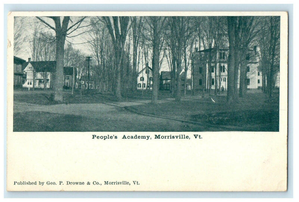 c1905 The People's Academy Morrisville Vermont VT Unposted Antique Postcard