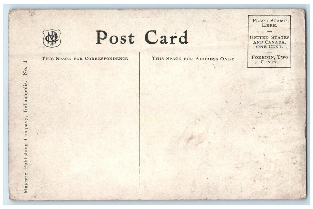 c1910's Train Sheds Union Station Indianapolis Indiana IN Antique Postcard