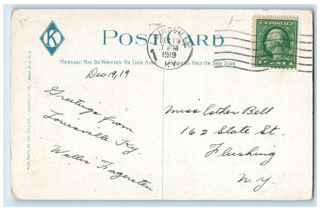1919 Big Four R.R. Bridge Ship Between Louisville KY And Jefferson IN Postcard