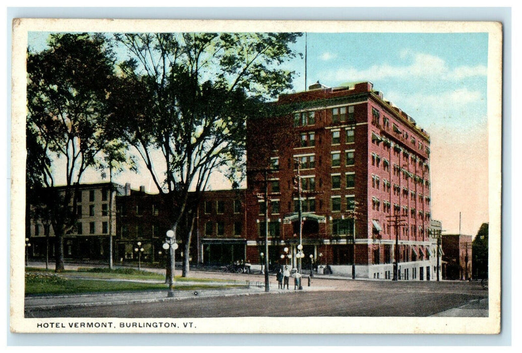 c1914 Hotel Vermont, Burlington Vermont VT Antique Posted Postcard