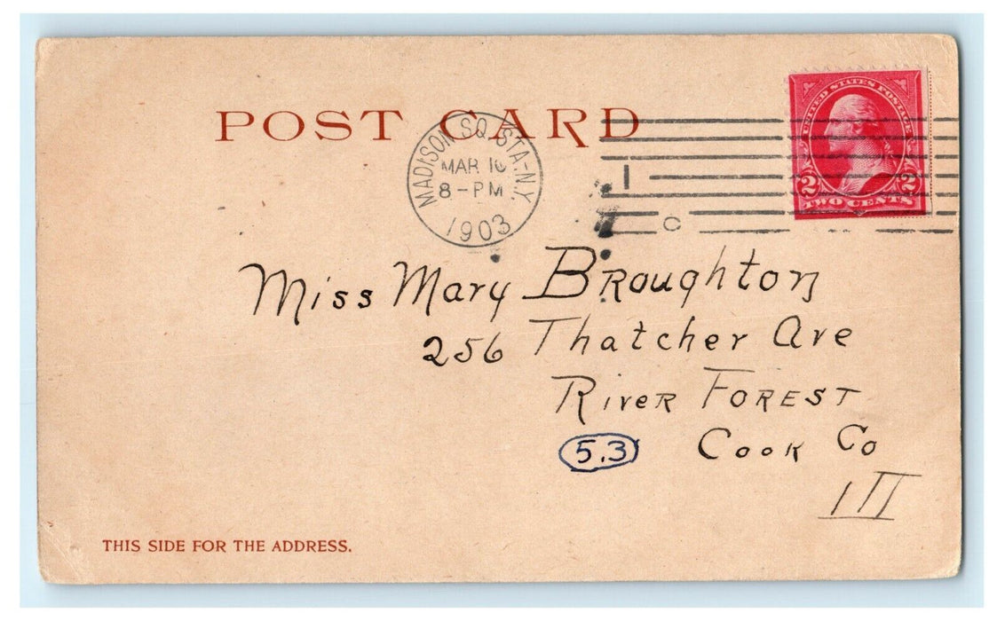 1903 Library of Congress, "Melpomene" Madison Square New York NY Postcard