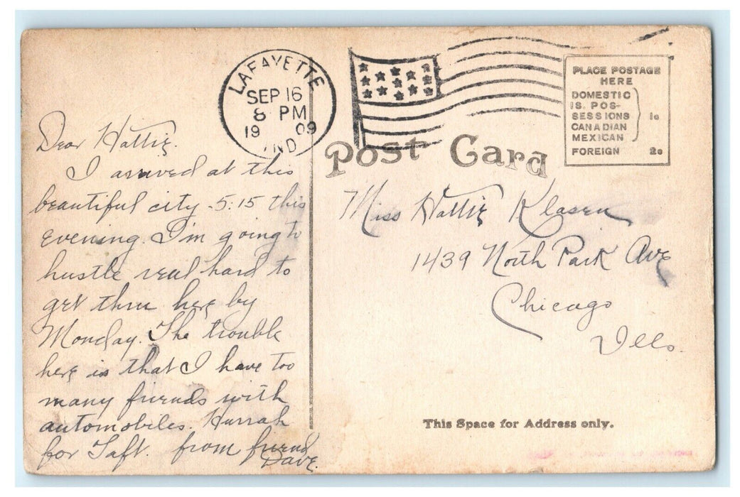 1909 Tippecanoe Battlefield, Battle Ground, Indiana IN Antique Postcard