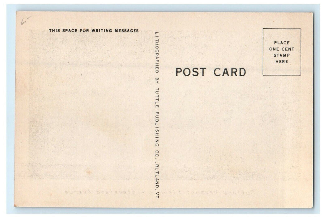 1921 Rutland Vermont Flood - Cleveland Avenue Vermont VT Unposted Postcard