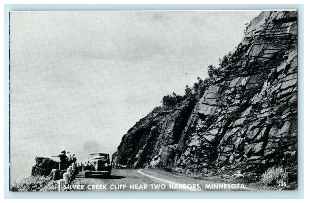 c1905 Silver Creek Cliff Near Two Harbors Minnesota MN Vintage Car Postcard