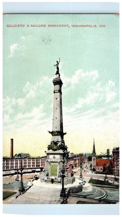 c1910's Soldier's And Sailors Monument Indianapolis Indiana IN Antique Postcard