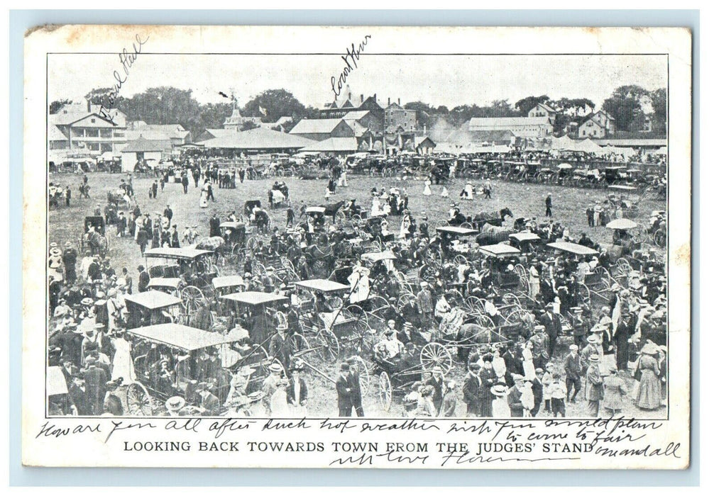 Middlebury VT, Looking Back Towards Town From Judges Stand Advertising Postcard