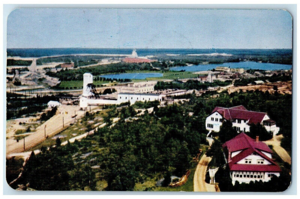 Aerial View Mineheads Seen Hi-Way Beach Tourist Camp Ontario Canada Postcard