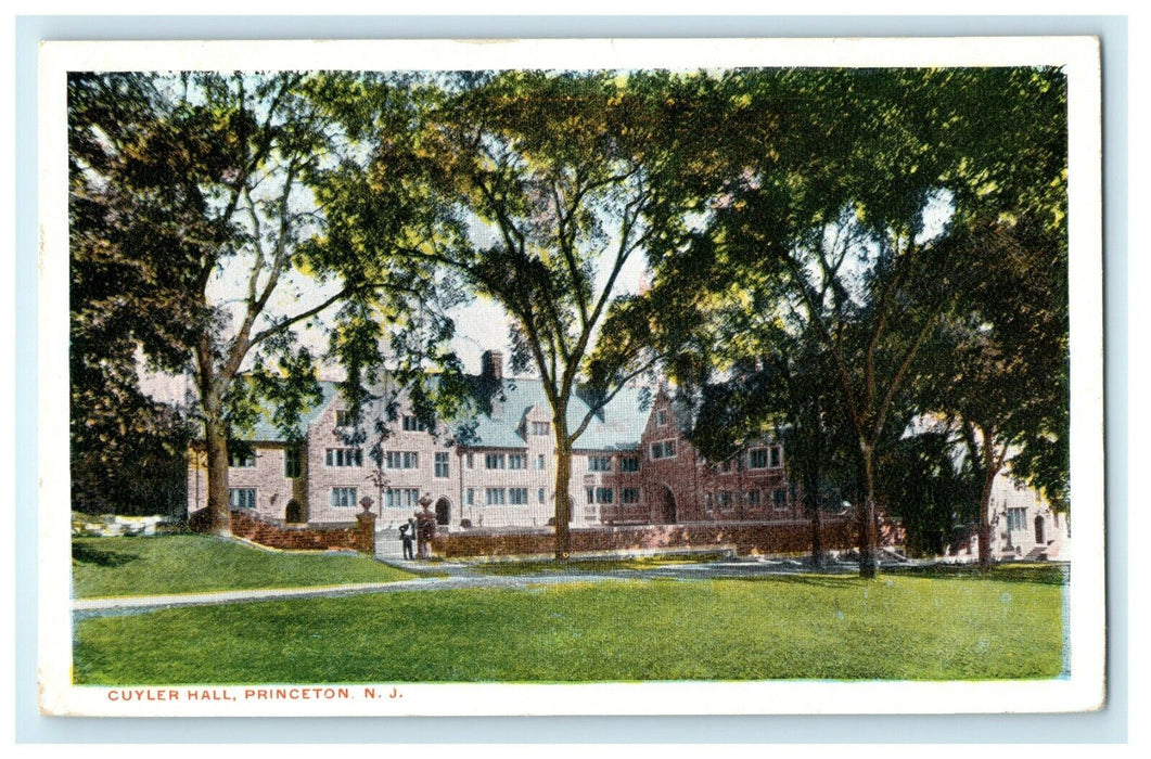 1930 Man Standing in Front of Culyer Hall, Princeton New Jersey NJ