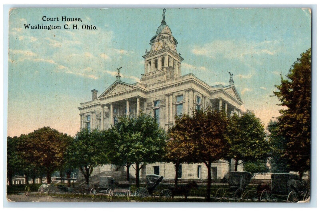 c1905 View Of Court House Washington C.H. Ohio OH Posted Antique Postcard