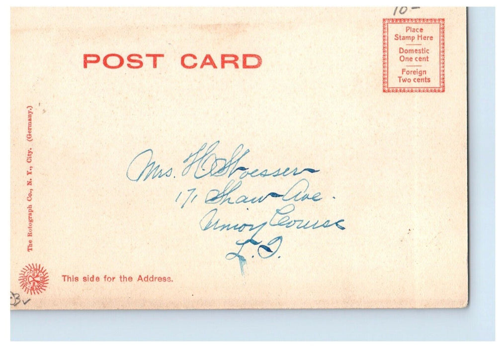 c1905 Railroad Train Station Depot Horse Carraige Atlantic Highlands NJ Postcard