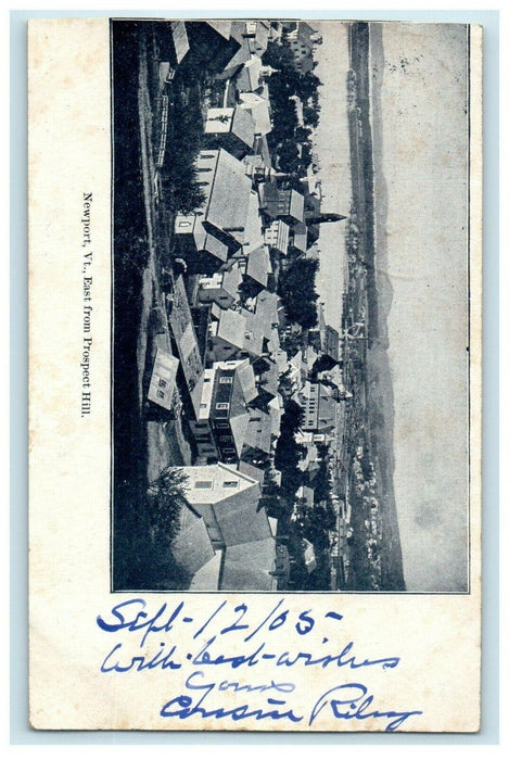 1905 East From Prospect Hill, Newport, Vermont VT Antique Posted Postcard