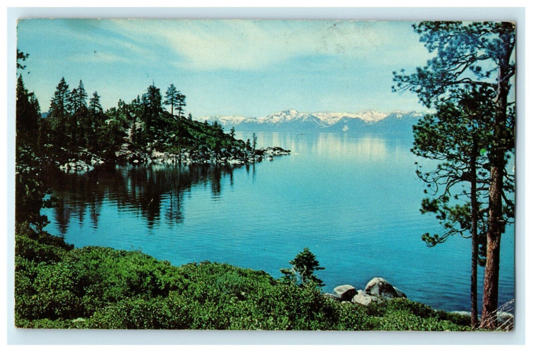 1962 Blue Water in Lake Tahoe in Nevada NV Posted Vintage Postcard