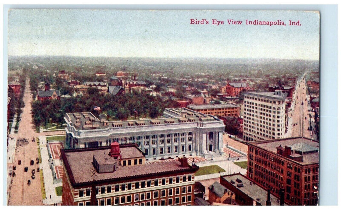 1909 Bird's Eye View Of Indianapolis Indiana IN Posted Antique Postcard