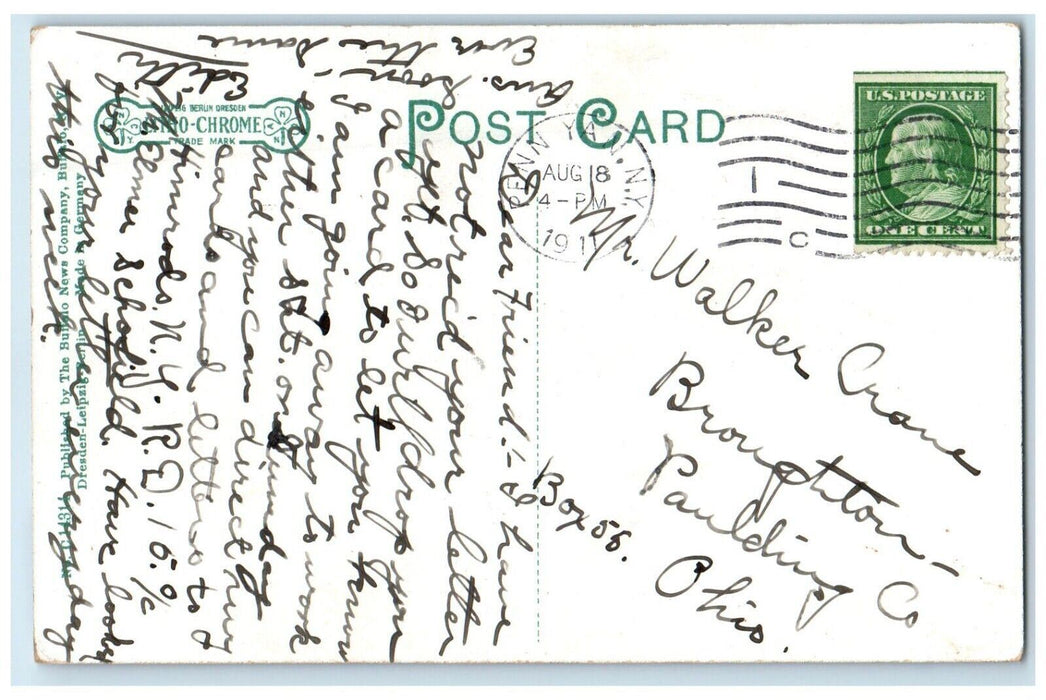 1911 Keuka College Building Campus Penn Yan New York NY Posted Antique Postcard
