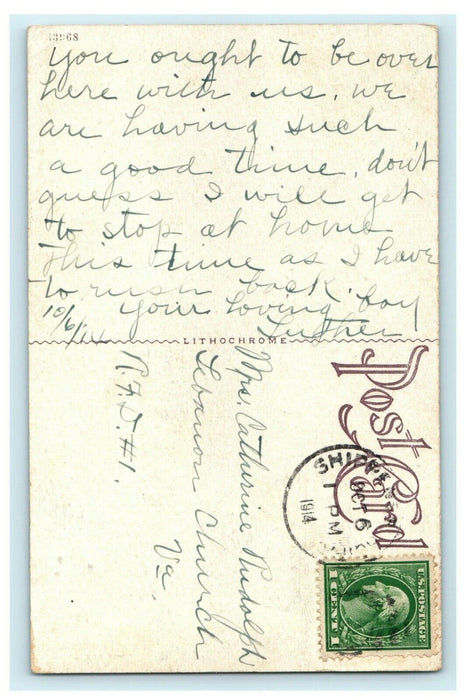1914 Branch Bridge, Shippensburg, Pennsylvania PA Antique Postcard